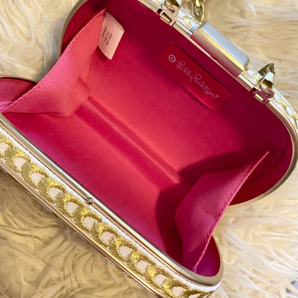 Lilly Pulitzer for Target White and Gold Embroidered Fish Crossbody Clutch - Picture 3 of 3